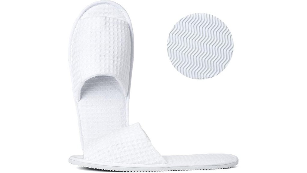open toe spa slippers