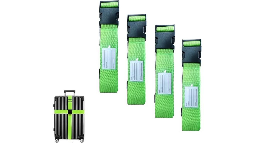 polypropylene green luggage straps