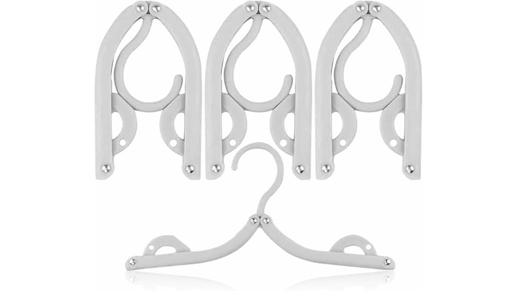 portable folding coat hangers set of three