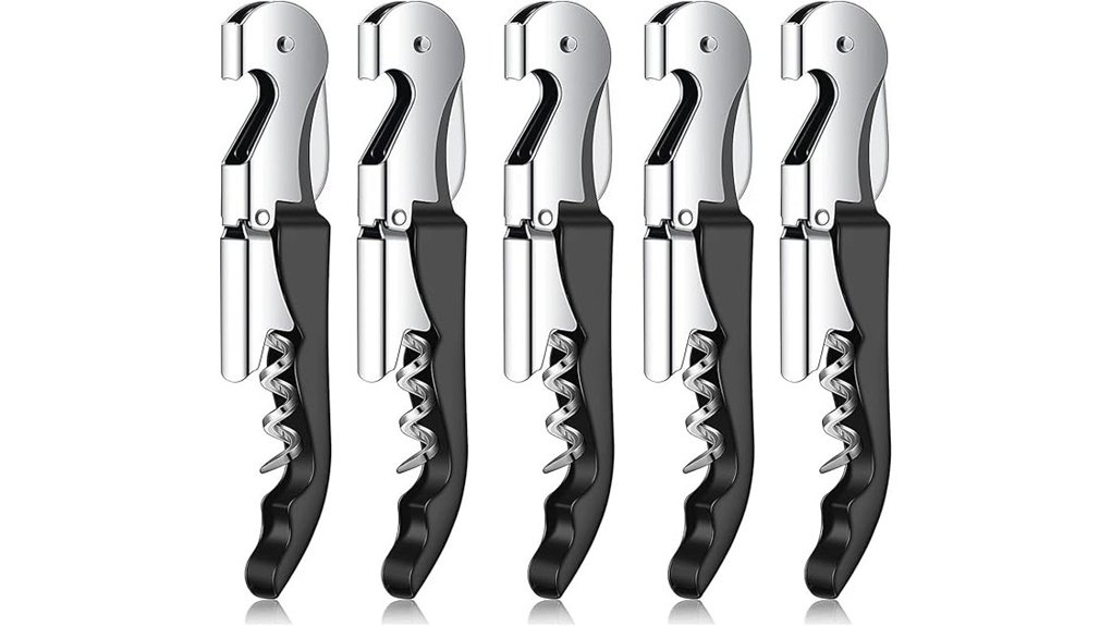 premium stainless steel corkscrew set
