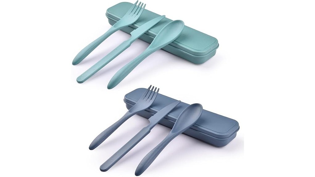 reusable cutlery set with case