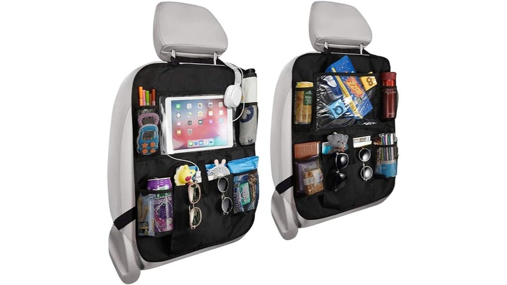rightwell car seat organiser 5 pockets 2 pcs
