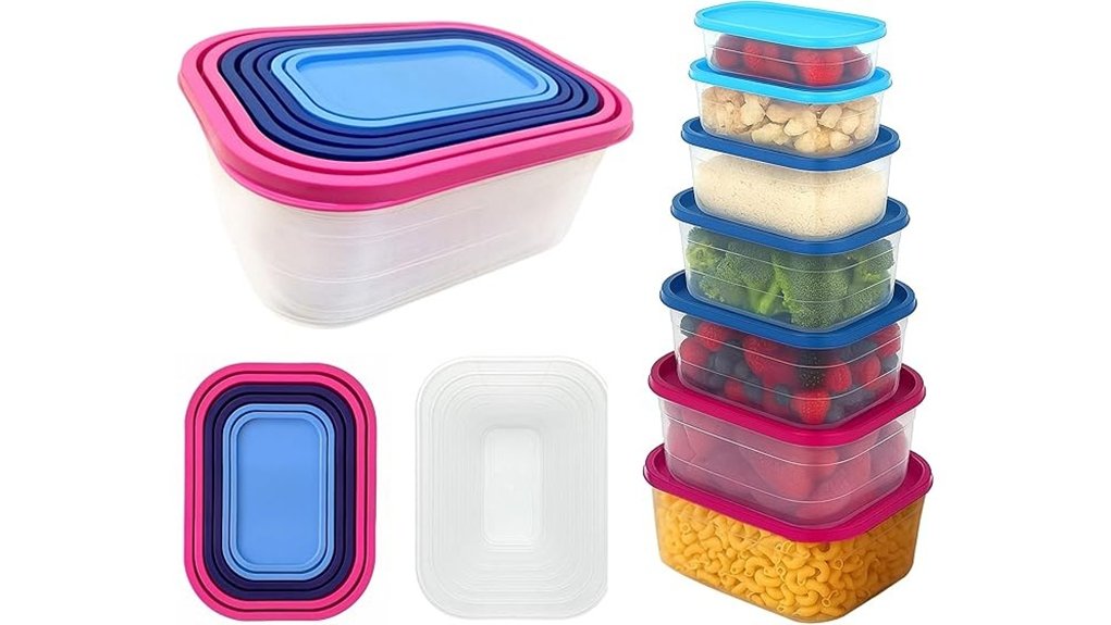 seven in one bpa free storage containers