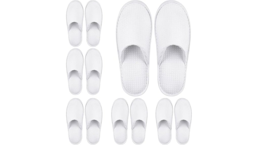six pairs disposable slippers