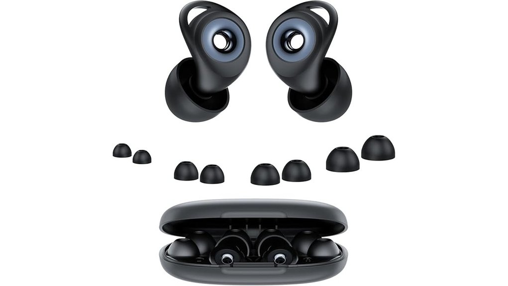 soft silicone sleep earplugs with case