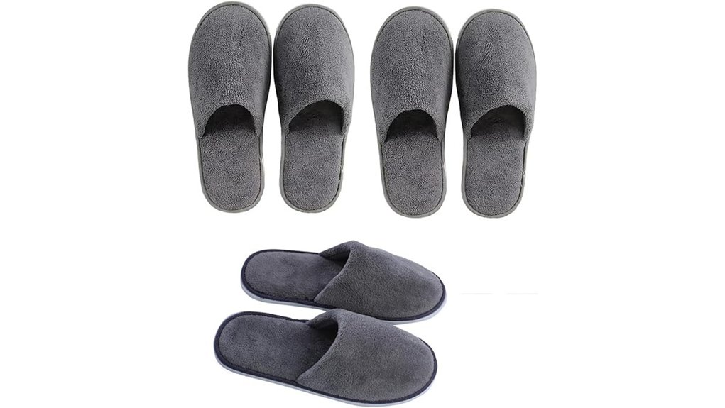 soft velvet travel slippers set