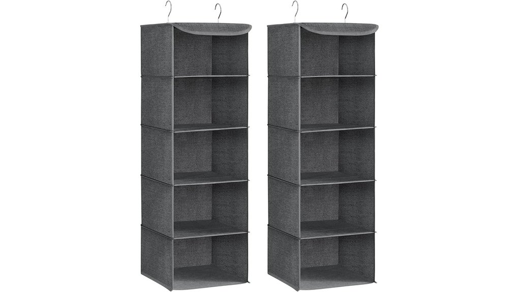 songmics grey hanging organizer set