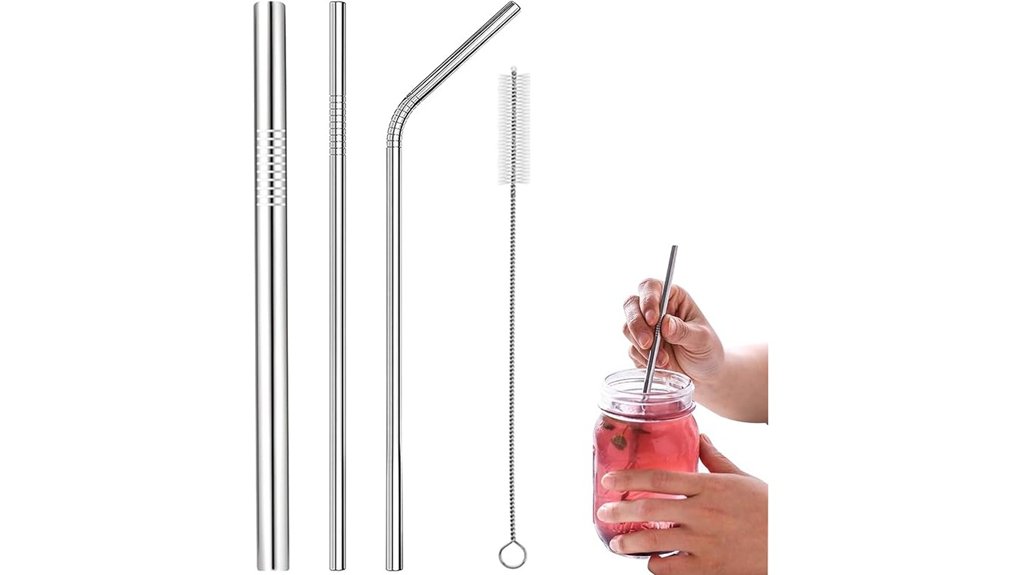 stainless steel straw set