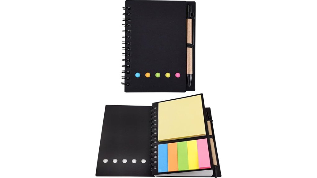 sticky notes set with pen