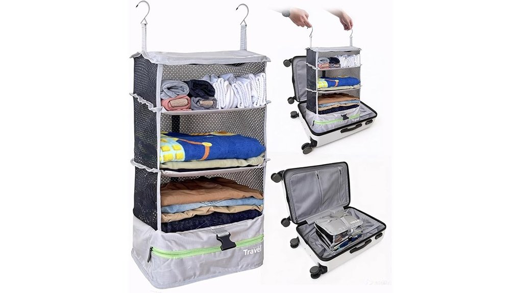 stow n go luggage organizer set