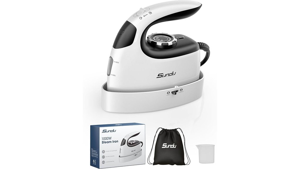 sundu mini travel iron 1000w steamer combo