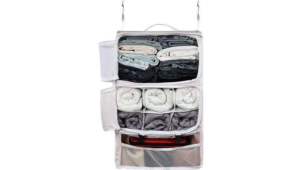 surblue hanging shelves travel bag