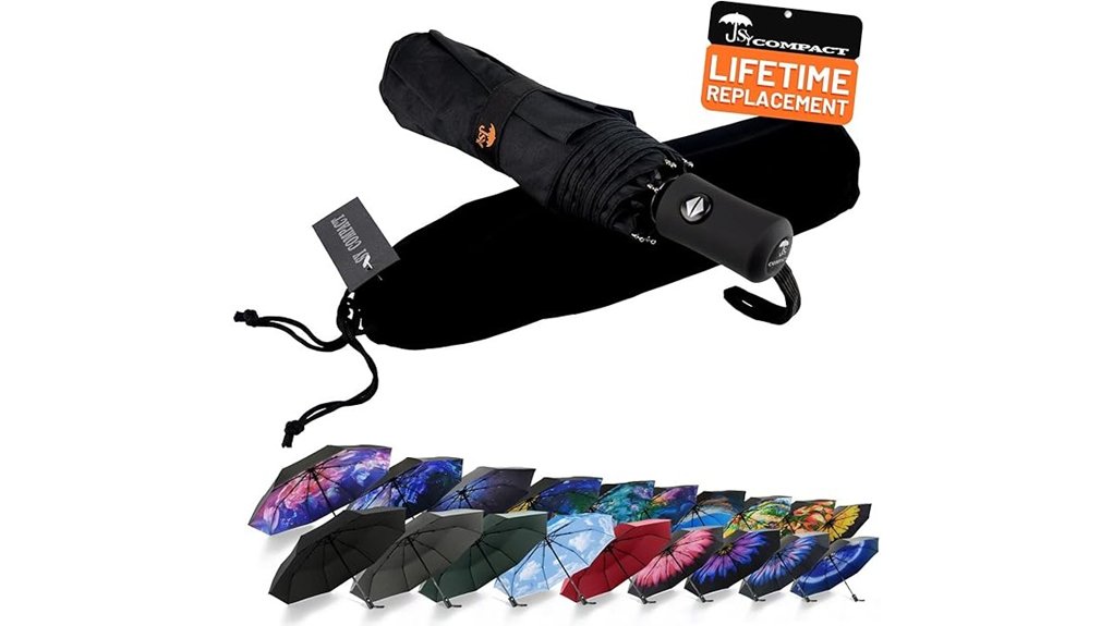 sy compact windproof automatic travel umbrella