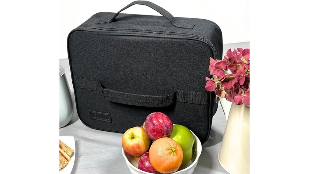 thermal lunch bag black
