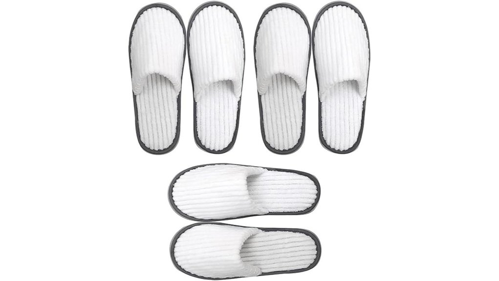 three pair travel slippers for hotels