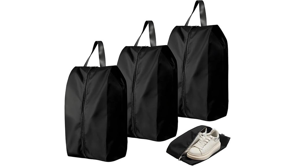 three piece travel shoe bags