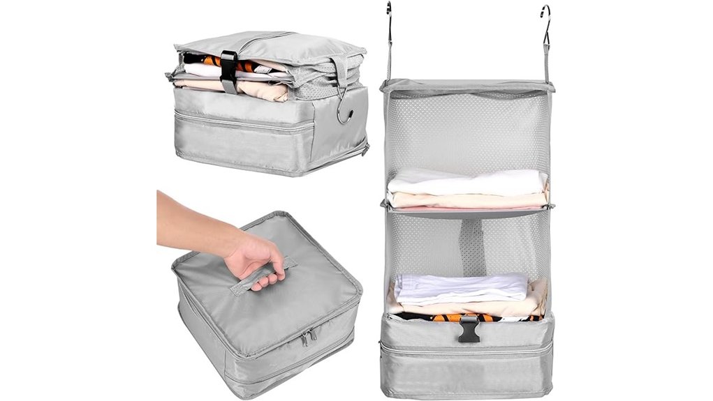 three tier suitcase organizer hangers