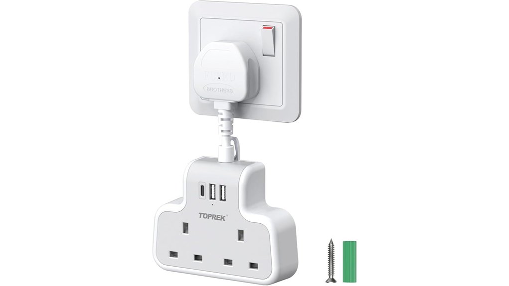 toprek usb c extension socket