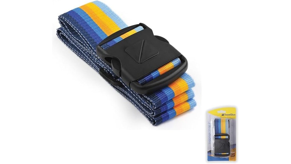 travel blue luggage straps