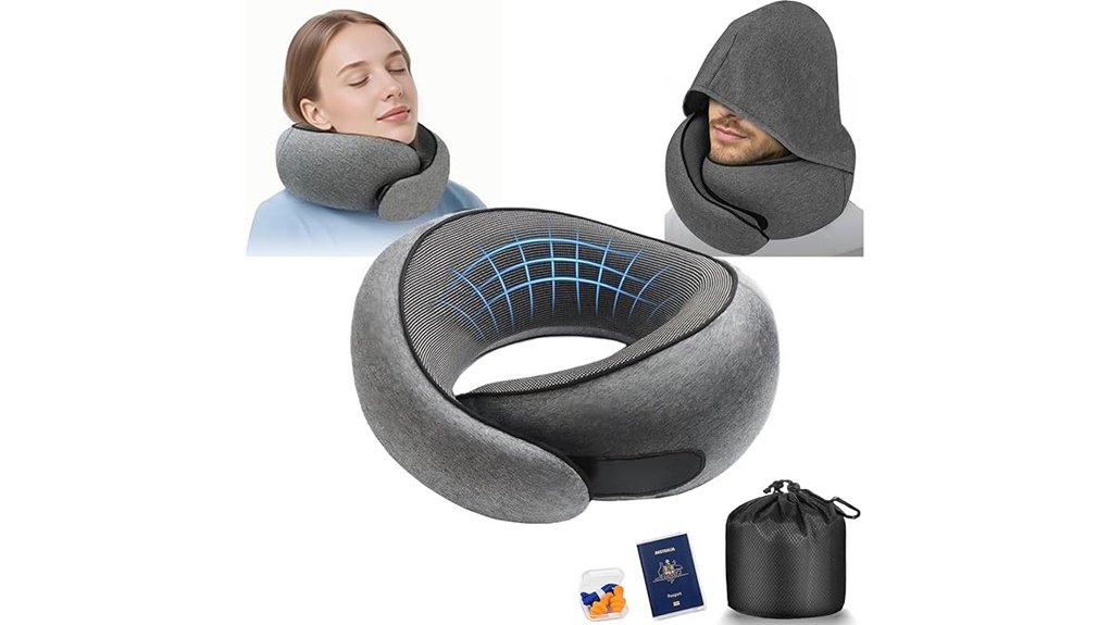travel pillow with hood