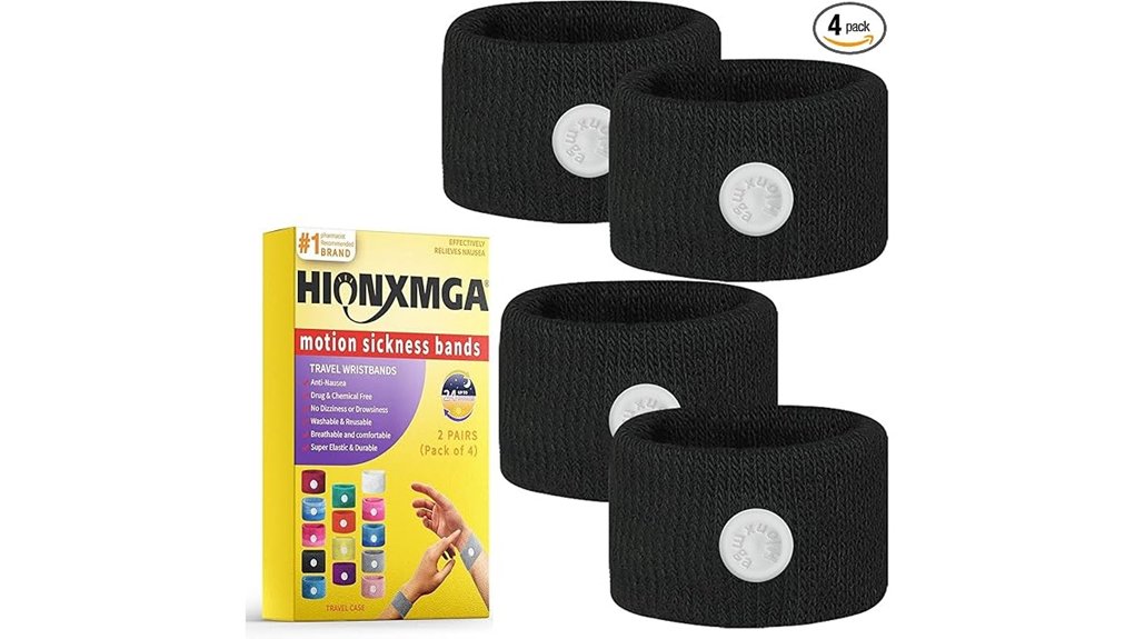travel sickness bands 2 pairs included