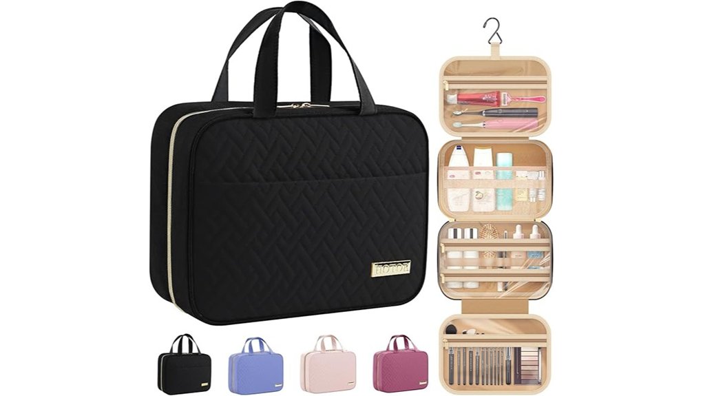 travel toiletry bag with hook