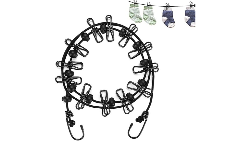traveling clothesline with 12 clips