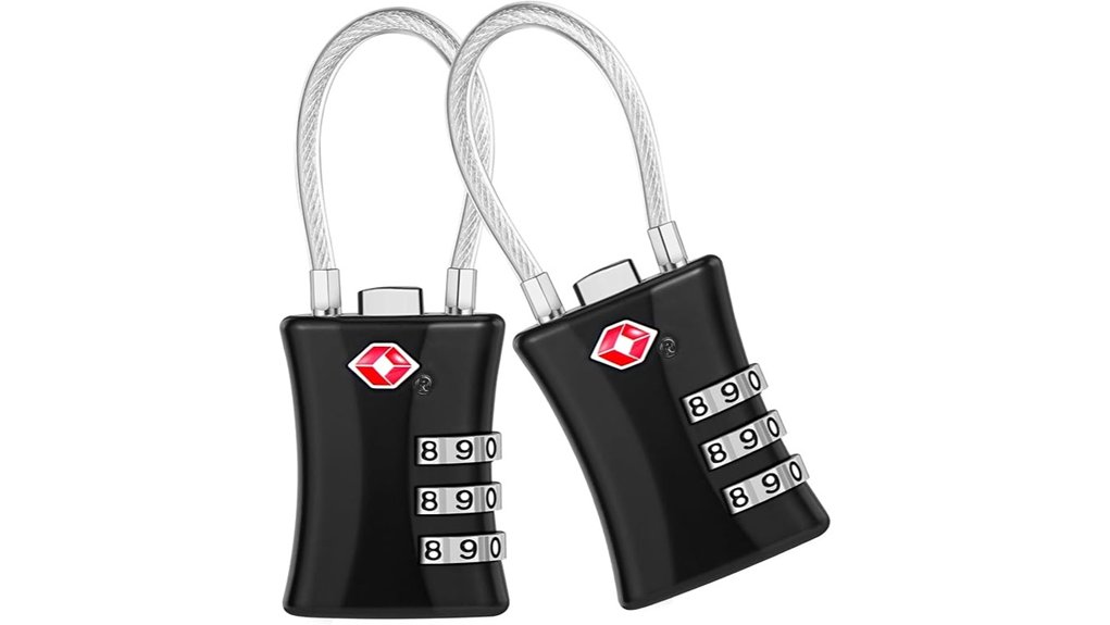 tsa approved luggage locks pair