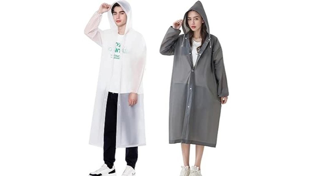two adult rain ponchos waterproofs