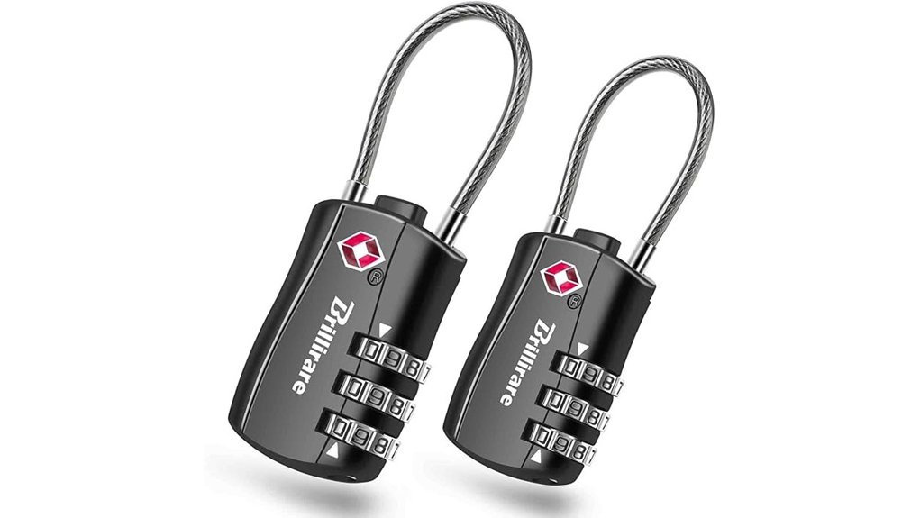 two pack alloy luggage locks