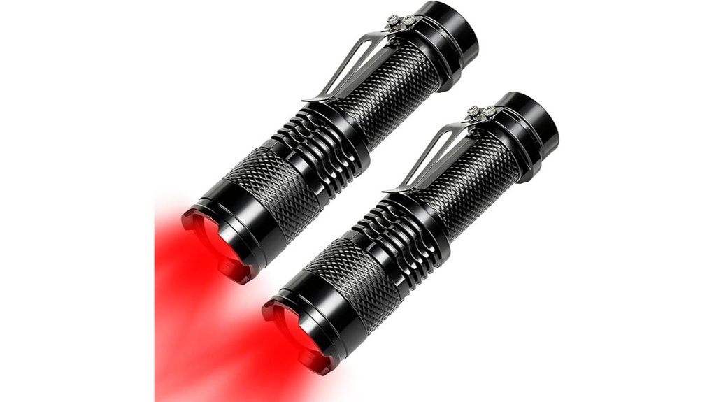 two pack red light torch for camping