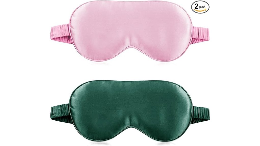 two pack silk sleep mask adjustable strap