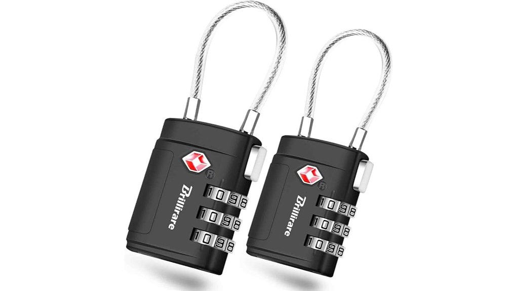 two pack tsa locks with alloy bodies