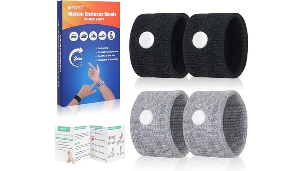two pairs car nausea wristbands