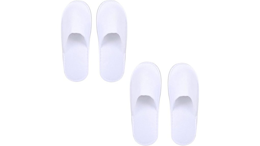 two pairs of disposable slippers
