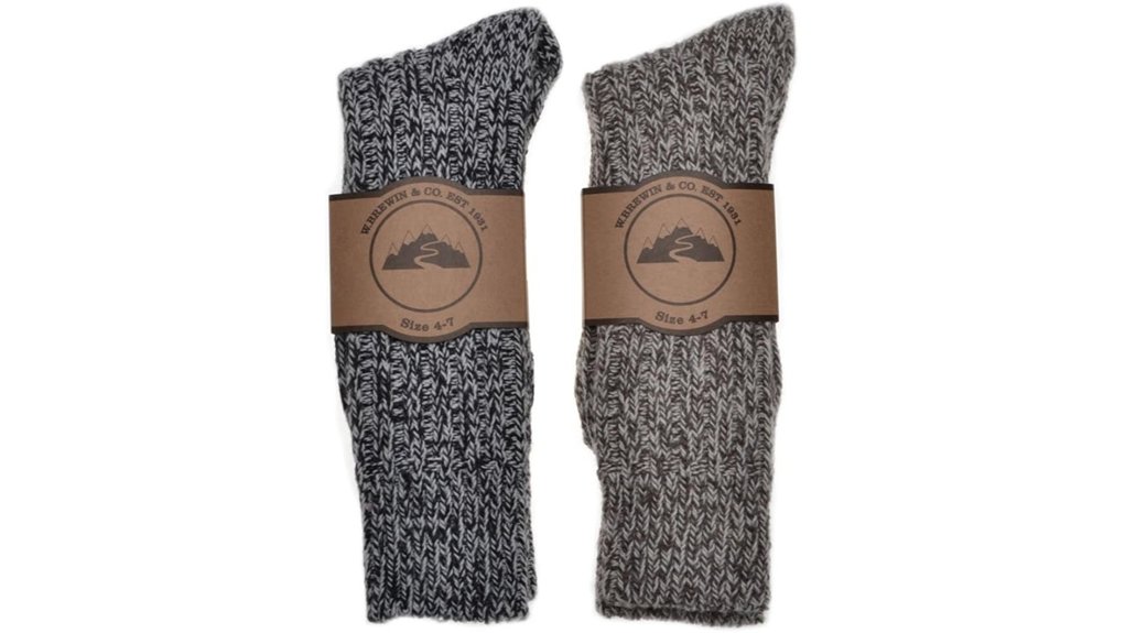 two pairs thick wool warm socks
