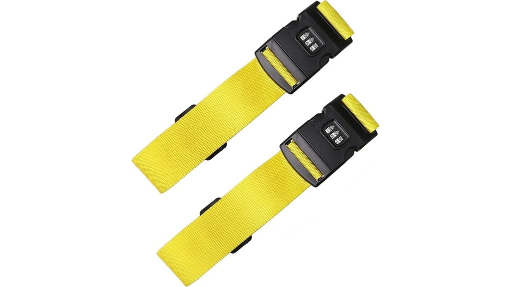 two piece luggage straps with lock