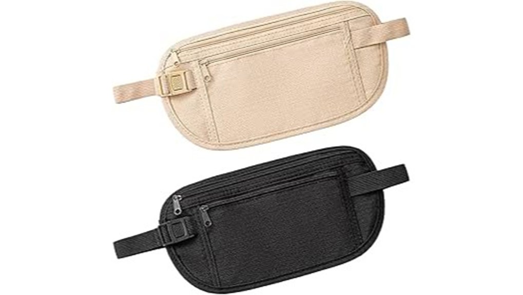 two piece ultra thin belt hidden passport holder travel