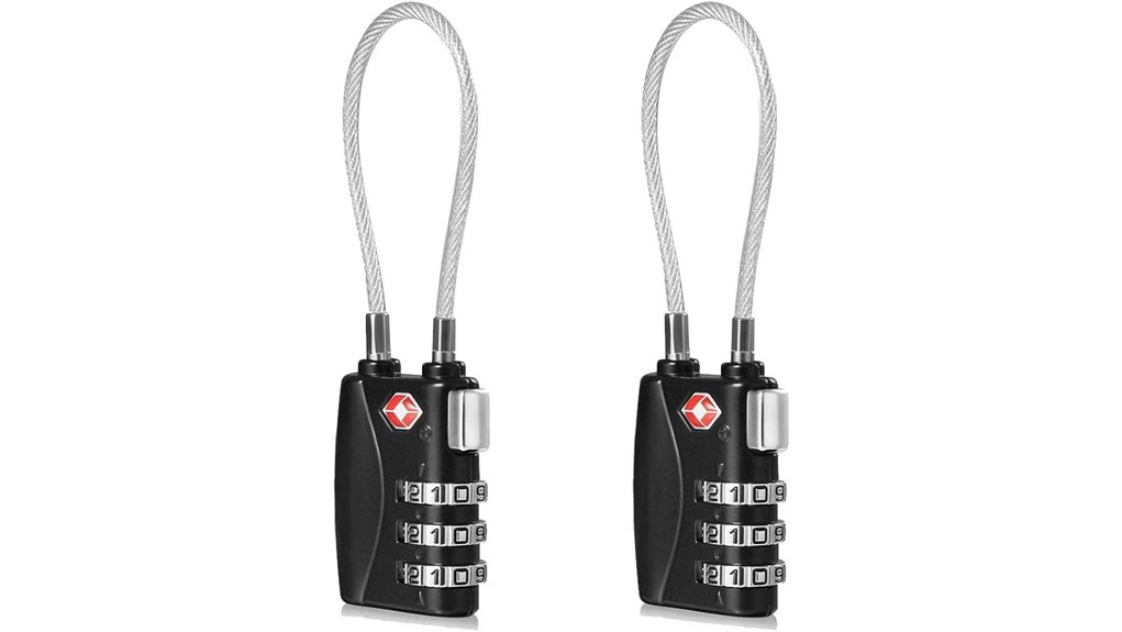 two tsa approved padlocks