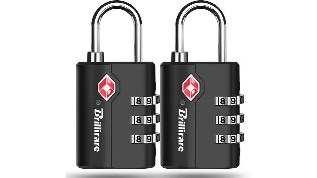 two tsa luggage locks