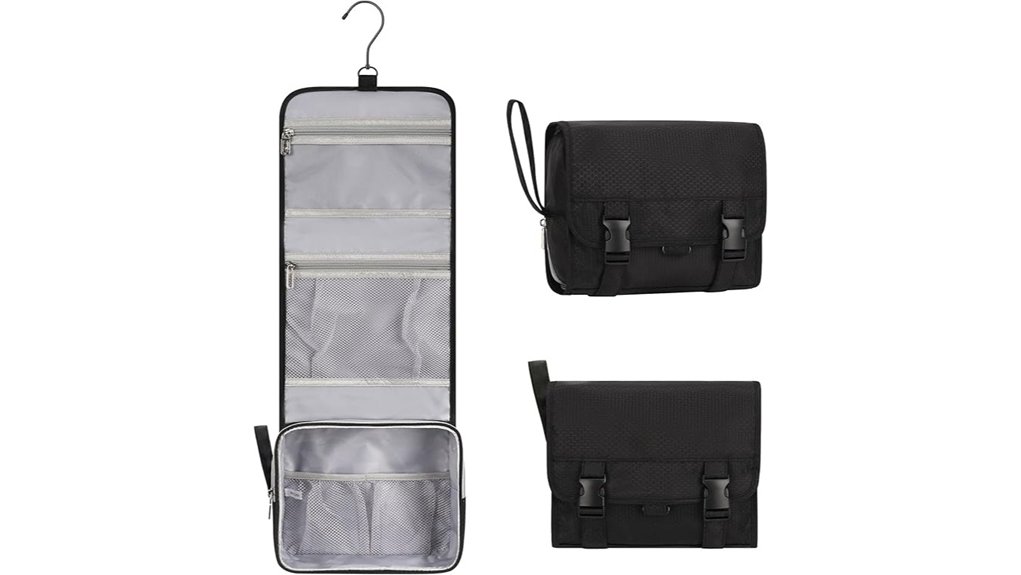 twofold travel hanging toiletry bag