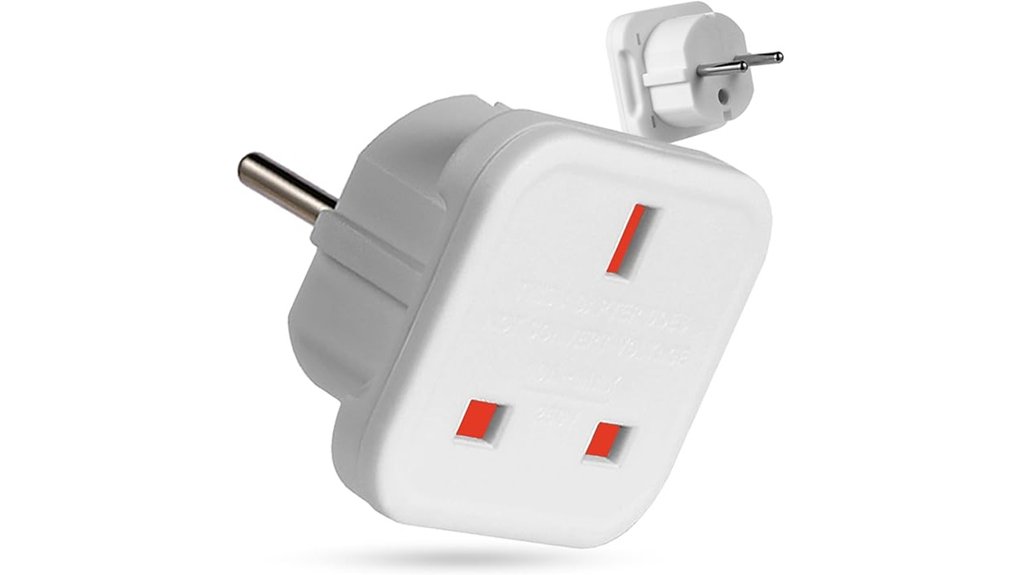 uk to eu plug adapter 2 pack
