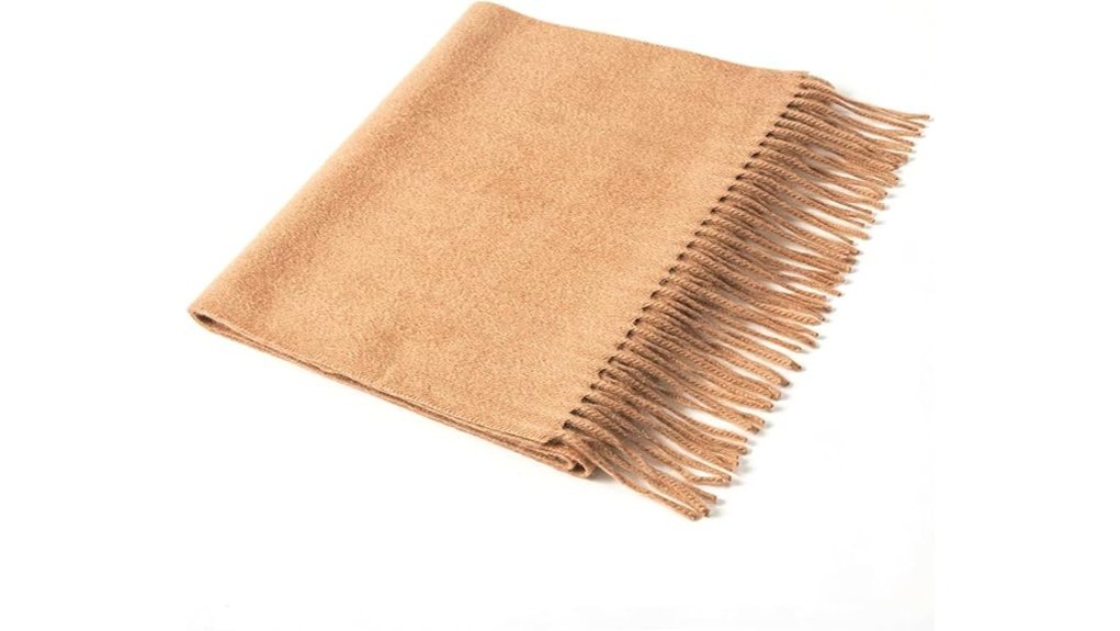 villand cashmere scarf with fringes