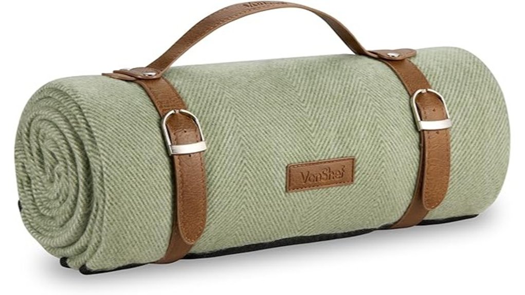 vonshef waterproof picnic blanket backing