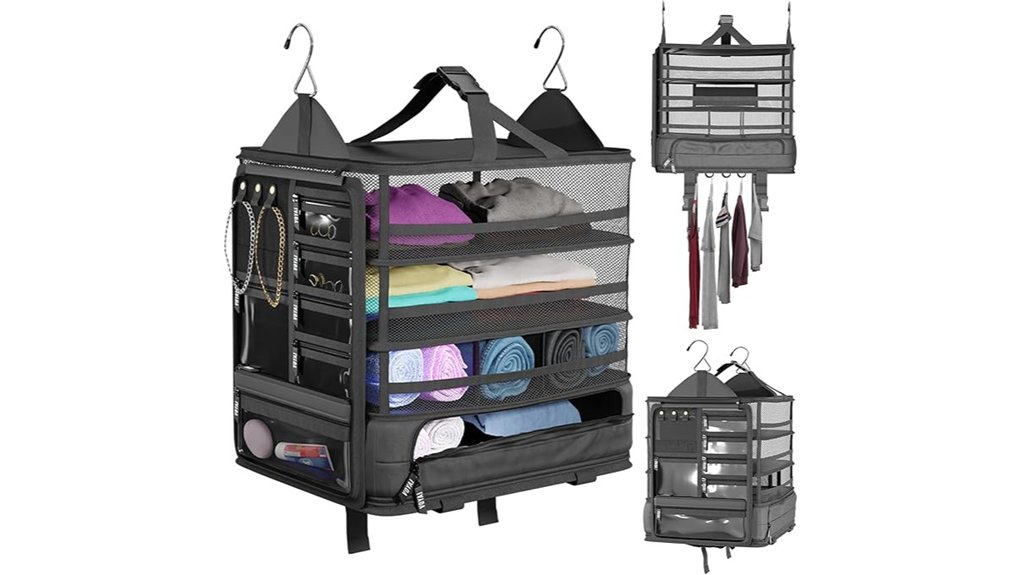 voyaj hanging suitcase organizer