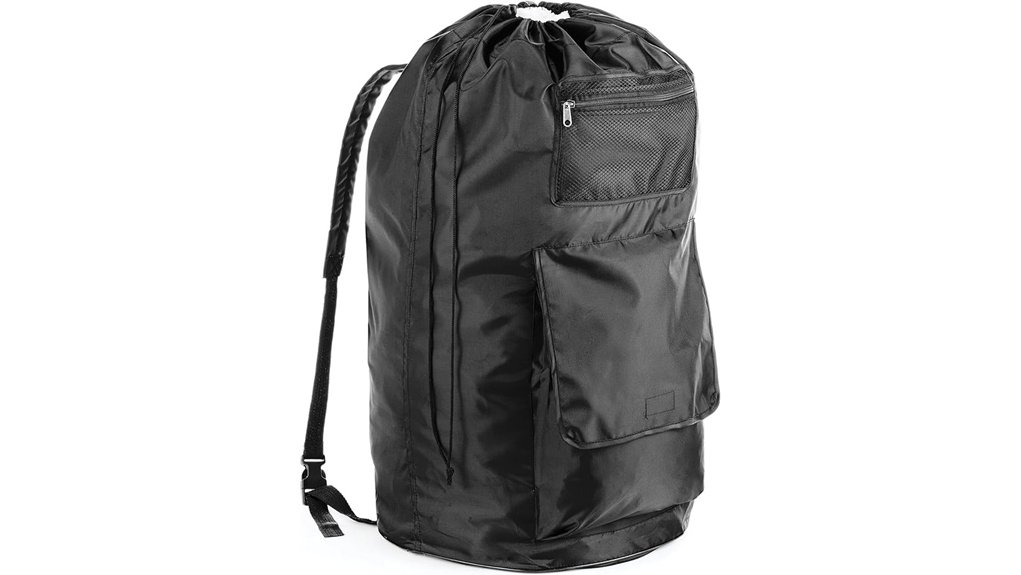whitmor laundry backpack black