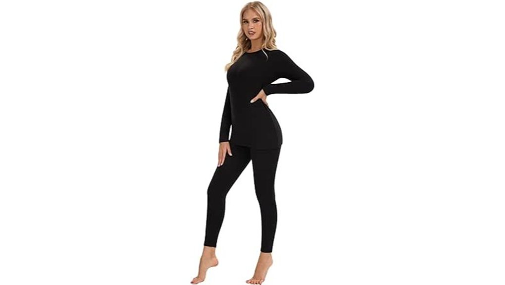 womens fleece lined thermal set