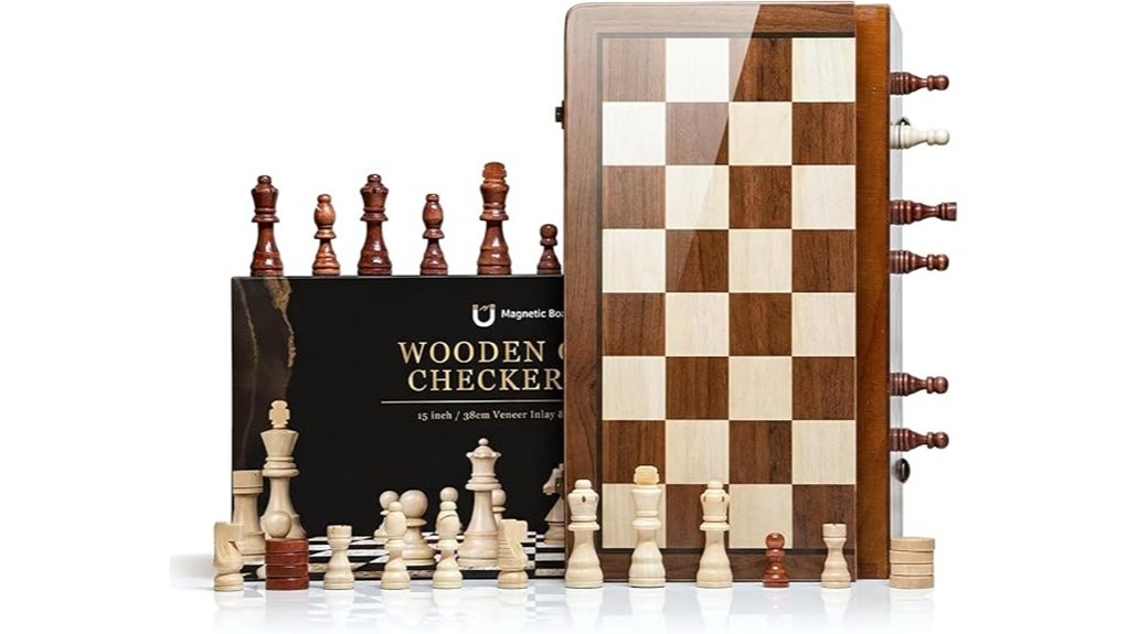 wooden 2 in 1 chessset